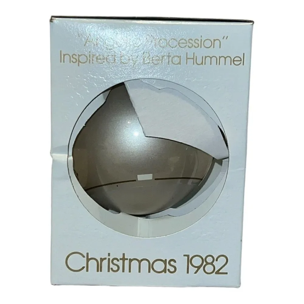 Schmid Berta Hummel Angelic Procession 1982 Glass Christmas Ornament W Box